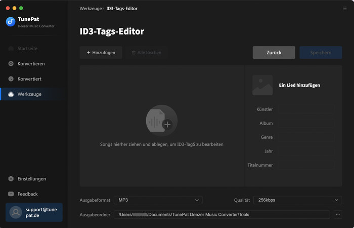 ID3-Tags-Editor von TunePat Deezer Music Converter