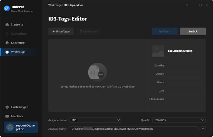 ID3-Tags-Editor von TunePat Deezer Music Converter