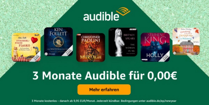 Audible 3 Monate gratis testen