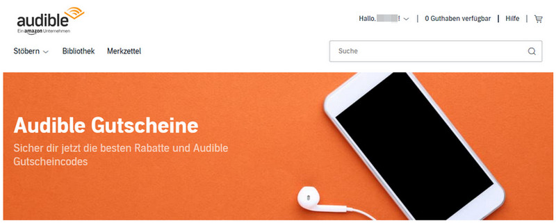 Audible kostenlos nutzen mit Audible Gutscheine