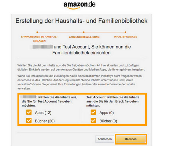 Hörbücher von Audible teilen