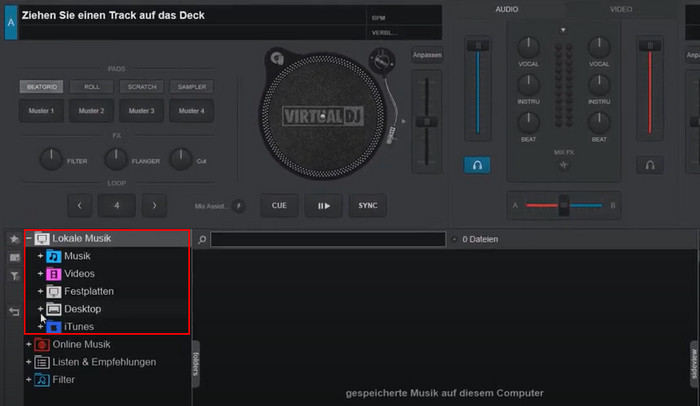 Musik zu Virtual DJ hinzufügen