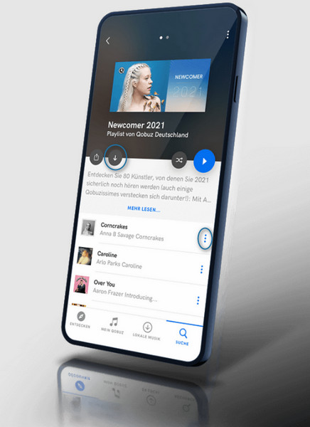 Qobuz-Musik mit der App herunterladen
