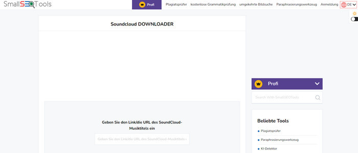 Soundcloud Downloader - SmallSEOTools