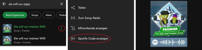 Spotify Code anzeigen