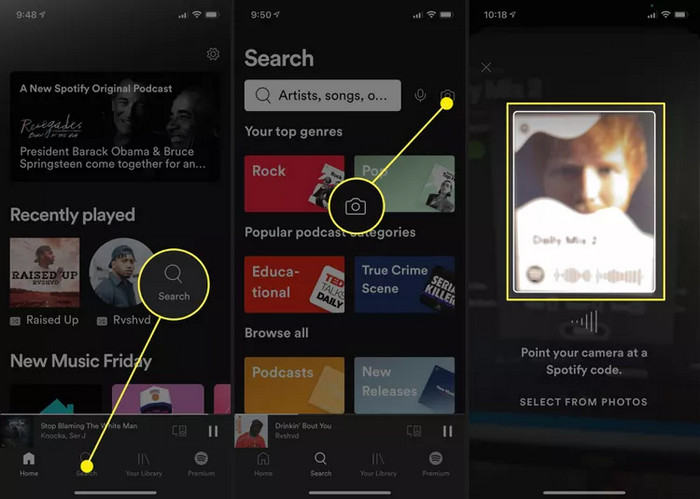 Spotify Code scannen