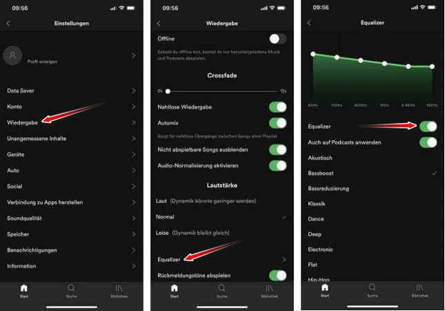 Spotify Equalizer auf iPhone/iPad einstellen