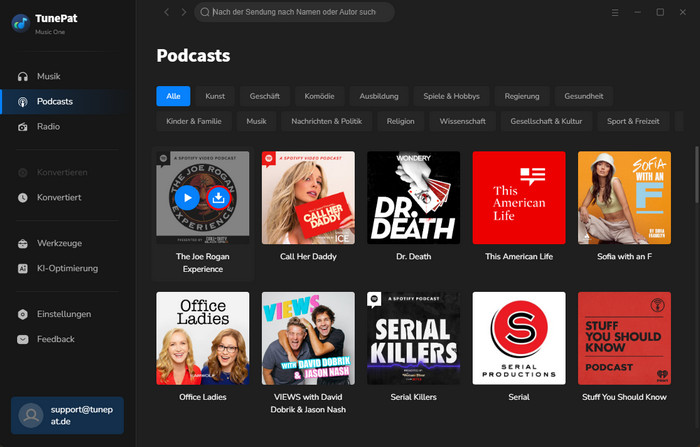 Podcasts bei Music One