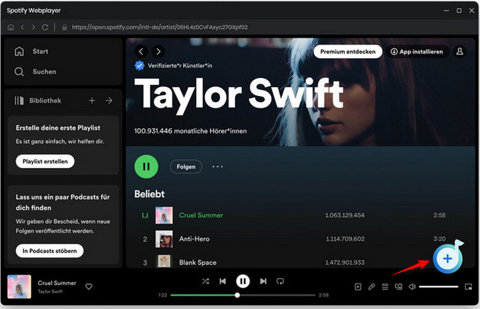 Spotify music auf TunePat Mac hinzufügen