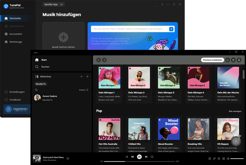 Spotify App zusammen öffnen
